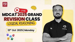 🔴 MDCAT 2025 Revision Class | MDCAT Logical Reasoning | One-shot Lecture!