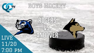 Boys Hockey: Rogers @ Andover 11-20-2025 | Andover High School | QCTV
