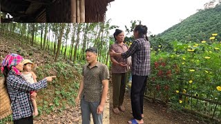 Make simple stairs. Mom came to visit from afar. Ly Vy Ca 