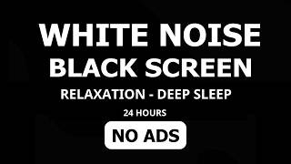 Peaceful White Noise for Deep Night Rest | Stress Relief & Relaxation | 24 Hours Black Screen No Ads
