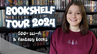 BOOKSHELF TOUR || 500+ sci-fi and fantasy books ✨ (2024 update)