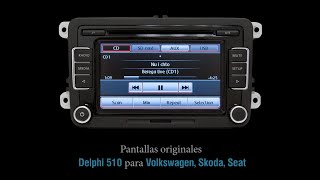 Original Delphi RCD510 car radio/display screen for Volkswagen, Skoda, Seat