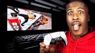 I Played WWE 2K22 In A Movie Theater!