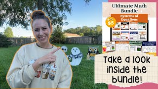 Systems of Equations BUNDLE Tour | Mystery Pixel, Color by Number, Task Cards + More #highschoolmath