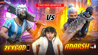 ZEXGOD FF ☠️ 📱 VS NG ADARSH 🖥️ THE FIGHT OF ENDING 🌪️@NGADARSH01 