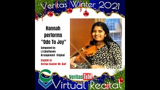 Hannah performs "Ode To Joy" - Veritas Music & Learning Center Winter 2021 Recital