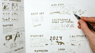 Importance of keeping memories🕯️Drawing my art goals for 2024 and reflecting on past years.