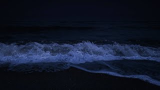 Deep Sleeping By The Sea At Night | The gentle sound of the waves lulls us to sleep | Dark Screen