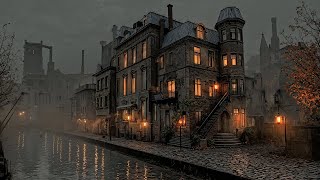 Rainy Victorian Era Autumn Night Ambience | Dark Academia Piano Melodies for Autumn Embrace