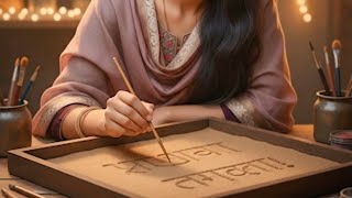 Writing viewers your name on glass with colorful sand⌛️