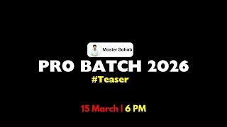 New Class 10th Students ? Pro Batch 2026  Teaser 🔥| Check Description