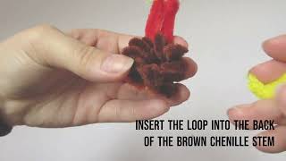 DIY Thanksgiving Themed Chenille Stem Crafts - Turkey, Cornucopia, and Turkey Leg