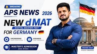 Study in Germany 2026 | New Digital Master Test for Master's Admission 😱 APS Latest Update
