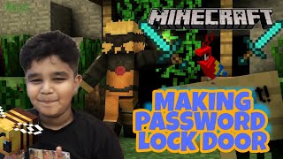 Minecraft : password lock door in minecraft | how to make password lock door in minecraft