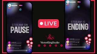 Cosmic Glow Animated TikTok Stream Overlay Package, TikTok Overlays