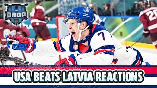 Olympic Reactions🏅: USA Dominates Latvia 🏒 | The Drop