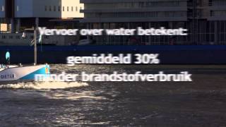 Eerste gipsvaart komt aan in Amsterdam