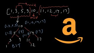 Construct BST from Sorted Array || Amazon's Coding Interview Question