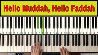Fun Camp Song Piano Easy | Hello Muddah, Hello Faddah