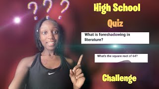 What Is The High School Challenge#ReenasLife #highschoolquiz