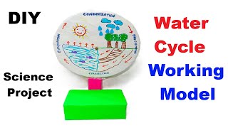 water cycle working model for science project exhibition  - creative - inspire award | DIY pandit