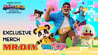 📢 KINI DI PASARAN! Dapatkan merchandise eksklusif #PapaZolaTheMovie di Mr. DIY & Mr. TOY 🎒🟣✨