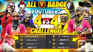 4vs4 With All V Badge Youtuber🔥😱 Who Will Win🤔🤢 Most Intense Match😱💥 para SAMSUNG A3,A5,A6,A7,J2,J5,