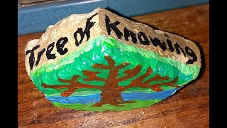 "Tree of Knowledge" Painted Rock / R.I.P. Stone City General Store