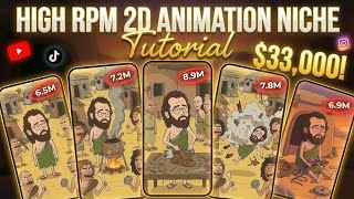 How This 2D Animation Channel Made $33,000 with 2 Videos | AI Cartoon Tutorial (Step-by-Step)