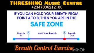 Breath Control Exercise for Singers- Lead Vocal, Back Up Singers - Soprano, Alto and Tenor