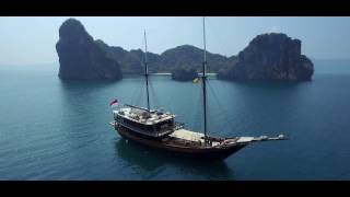 Superyacht Dunia Baru in the Mergui Archipelago, Luxury Yacht Charters Myanmar HD