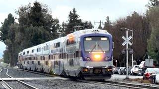 The Doubleheader Altamont Corridor Express Aka ACE Train #6 at Fremont Centerville in Fremont CA