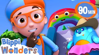 Brushing Up on Brilliant Colors! | Blippi Wonders | Science & Nature Cartoons For Kids| Moonbug Kids