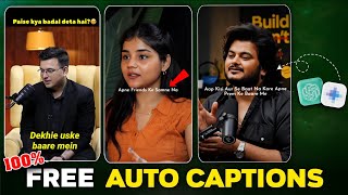 Automatic Captions Generator For Free | Secret Website Auto Captions Ai | How To Add Captions video