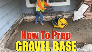How To Prep A Compacted Gravel Base For Concrete Back Patio & Form Setting Step by Step in Portland