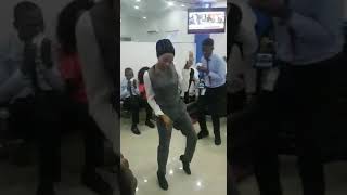 Dijah dancing at Office