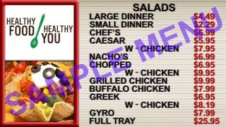 Salad Menu Board Test