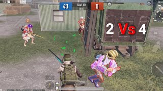 4 PRO PLAYER VS 2 NORMAL PLAYER | 2 VS 4  TDM MATCH | WITH M24 ||