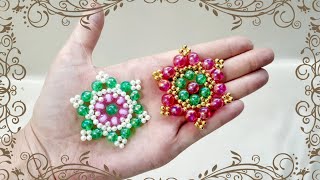 🌸 Цветы из бисера и бусин/своими руками мастер класс/Flowers from beads master class