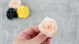How To Make A Satin Ribbon Rose Without Glue | Ribbon Crafts
