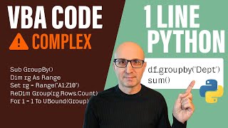 5 Complex VBA Tasks That Take 1 Line of Python