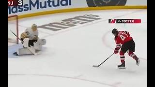INJURED PAUL COTTER WINS THE GAME IN OVERTIME! AMAZING GOAL! #NJDevils