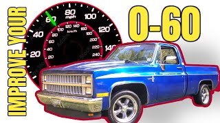 Easy bolt on HORESPOWER!! We shave a ton off our 0-60 in this squarebody C10