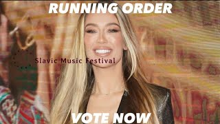 THE OFFICIAL RUNNING ORDER | VOTING CLOSED | Slavic Music Festival 1