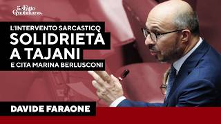 Faraone's irony: "Solidarity with Tajani. Forced to deny himself for Maga ideology."
