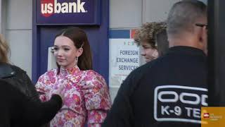 Ruby Jay and Hayden Summerall greet fans outside the Maleficent   Mistress Of Evil premiere