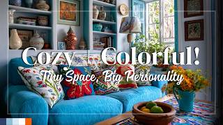 Small Apartment Living Room Tour: Colorful Bohemian Maximalism You’ll Want to Recreate