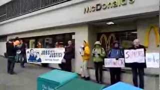 #FastFoodStrikes Minimum Wage Protest in Portland, OR 12/5/13