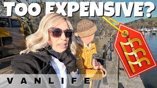 WE WERE NOT PREPARED FOR THE PRICES HERE!… Especially in a Motorhome! #vanlife (DARTHMOUTH, UK)