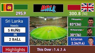 Sri Lanka vs England 2nd ODI Today | SL vs ENG Live Match Score